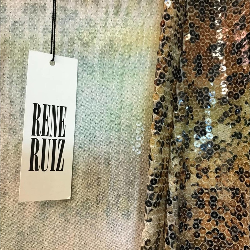NWT RENE RUIZ OPEN FRONT  TOP BLOUSE 4 - Picture 7 of 9